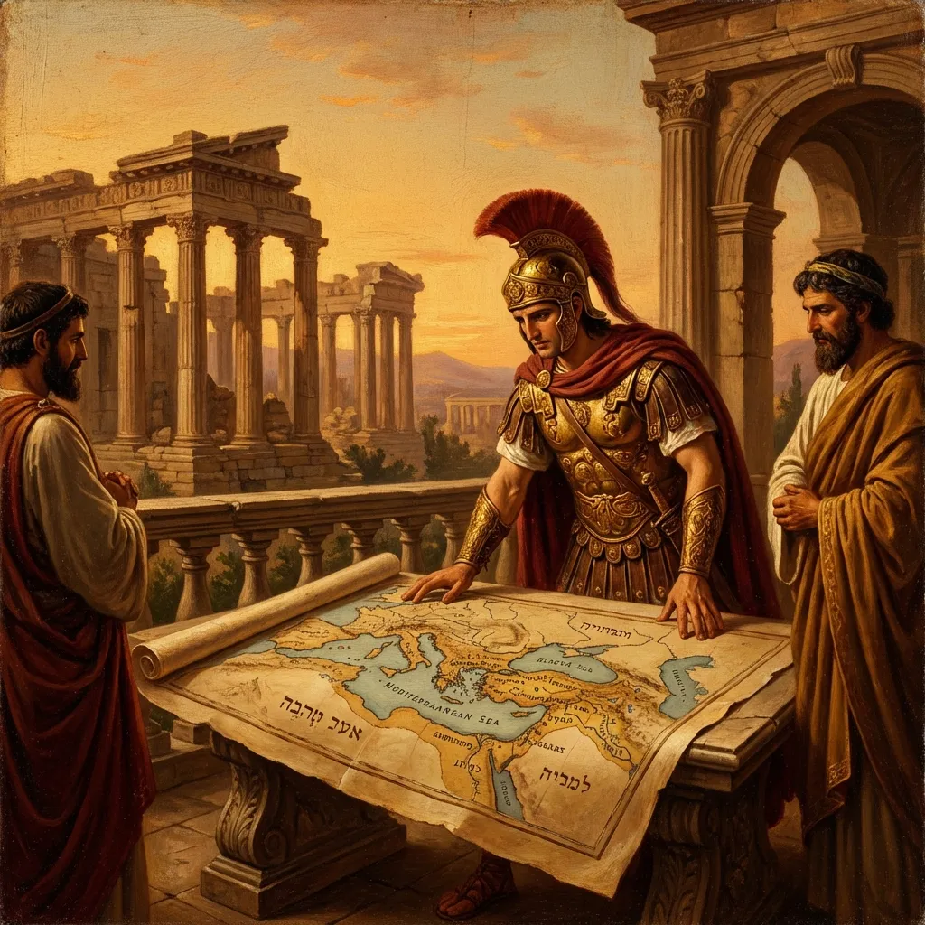 Alexander the Great visualizing his empire