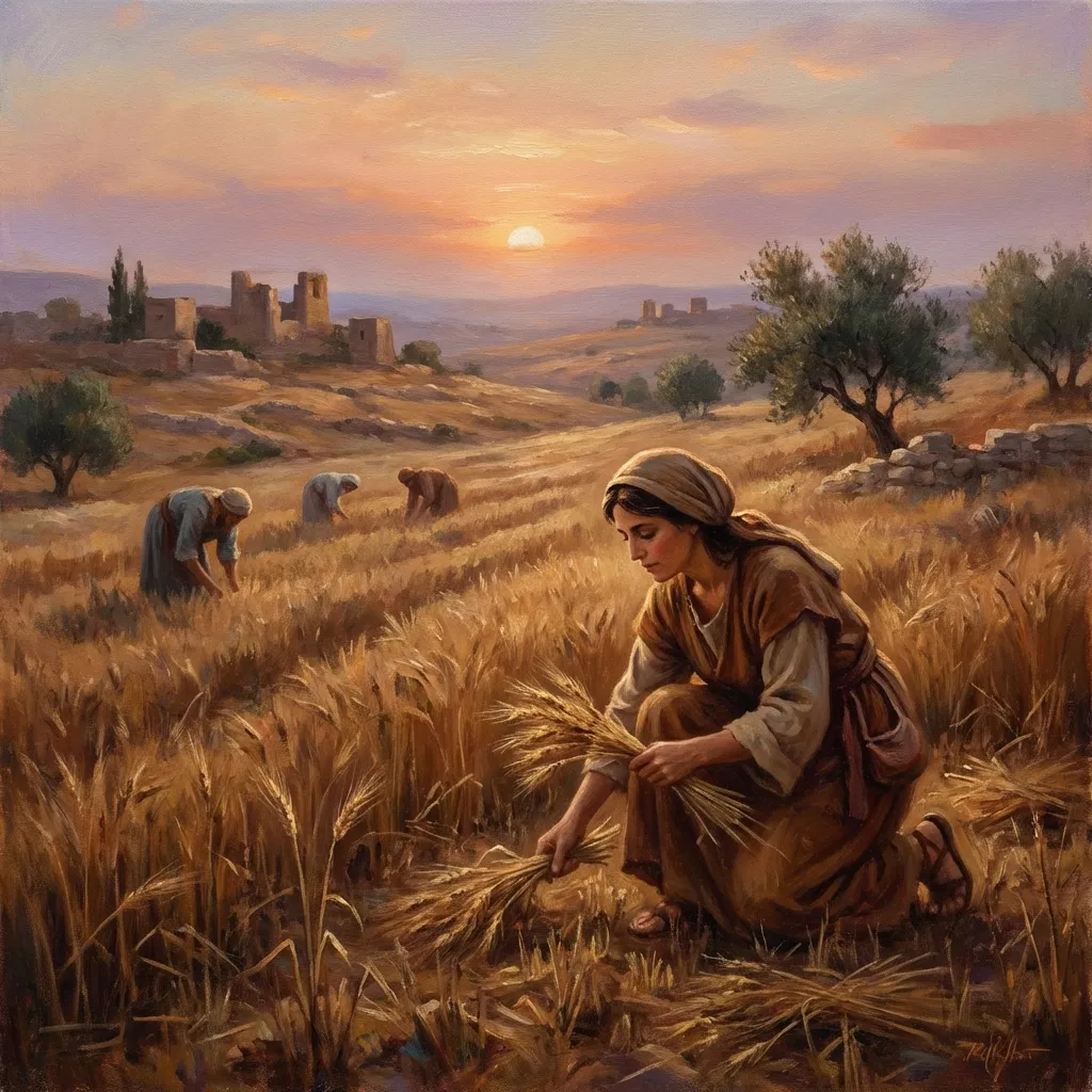 Ruth gleaning in the fields