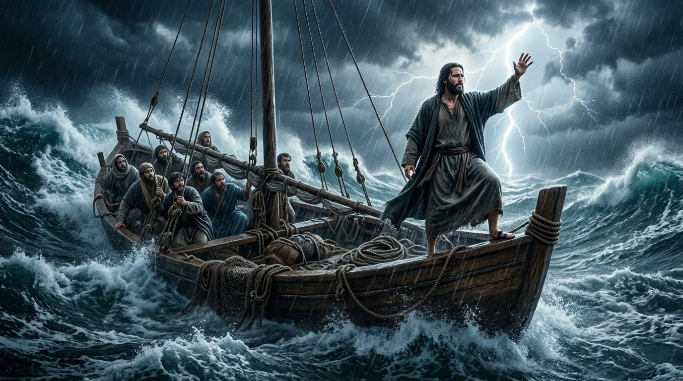 Calming the Tempest on the Sea of Galilee: 'Peace, Be Still!' and the Lord of Creation - Mark 4:35–41; Matthew 8:23–27; Luke 8:22–25; Psalm 107:23–30 | Bible Hunger