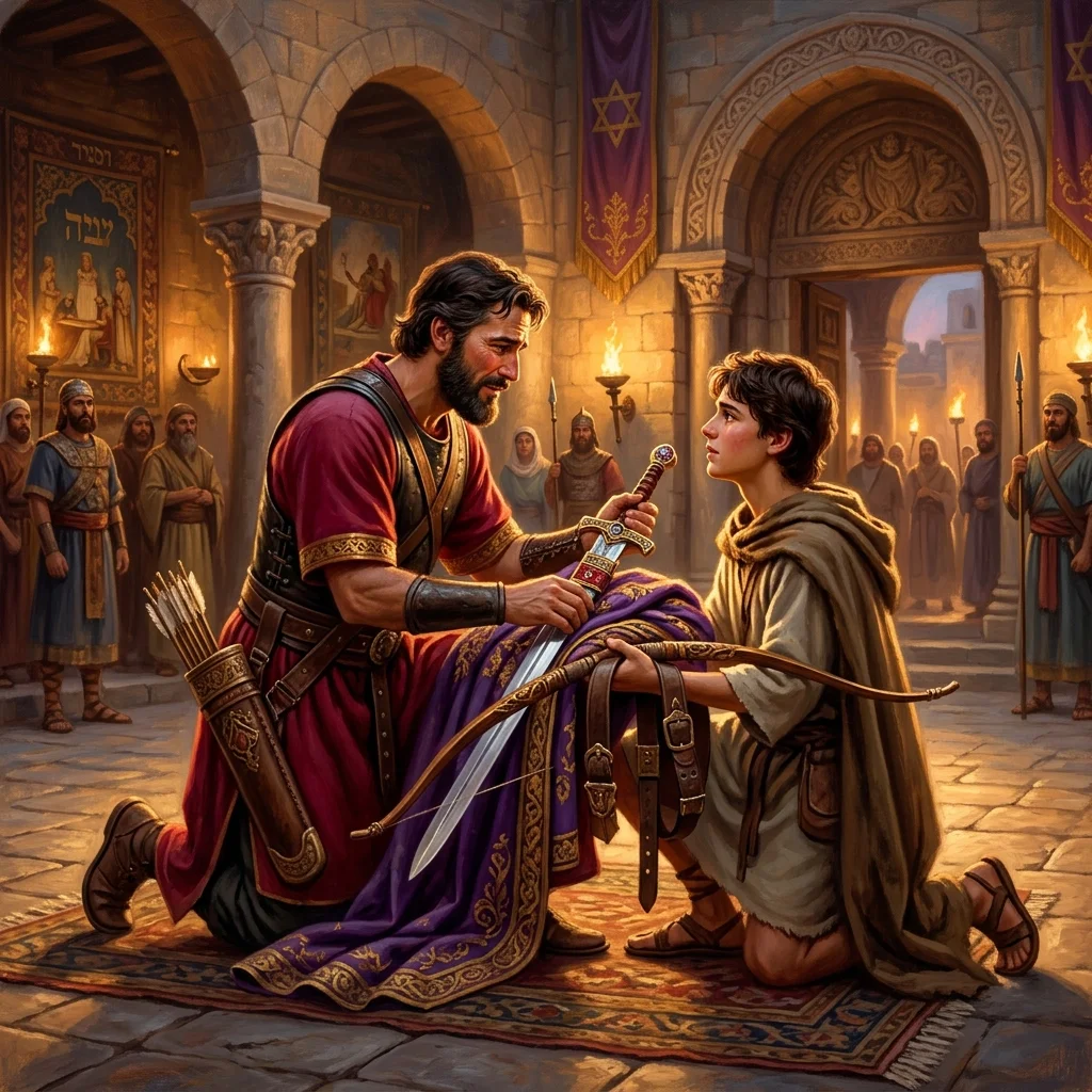 David and Jonathan: The Covenant of Sacred Brotherhood and the Arrow of Warning - 1 Samuel 18:1 - 20:42; 2 Samuel 1:26 | Bible Hunger