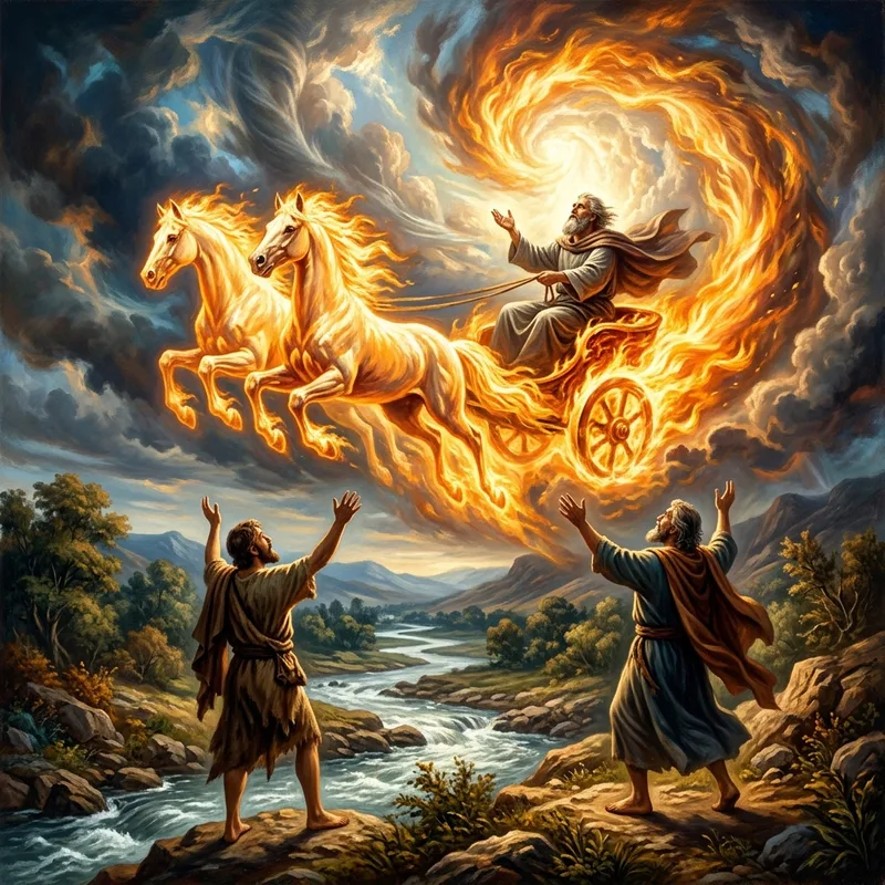 Elijah Taken to Heaven in a Chariot of Fire - 2 Kings 2 | Bible Hunger