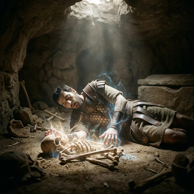 Elisha guiding King Jehoash to shoot an arrow through the window