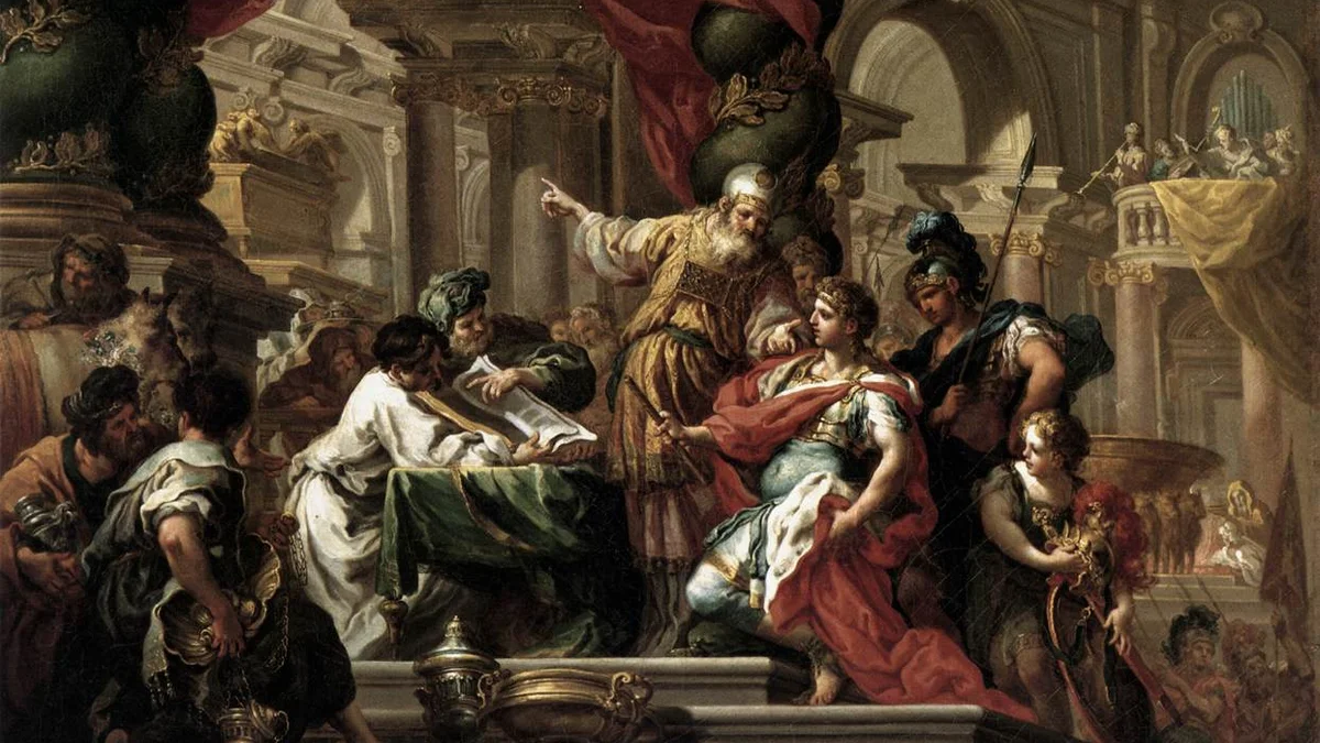 Alexander the Great in the Temple of Jerusalem by Sebastiano Conca