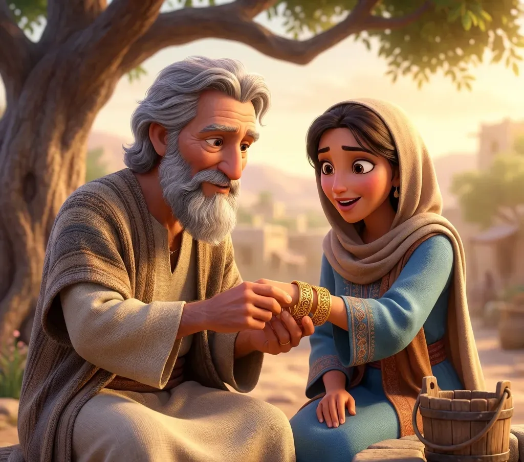 The Servant Gifts Rebekah at the Well