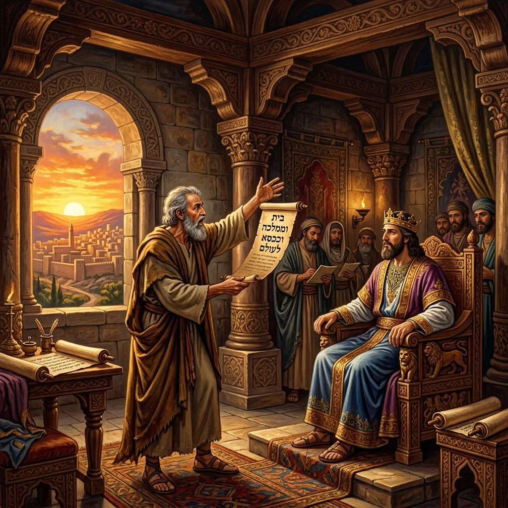 David dancing before the Ark of the Covenant