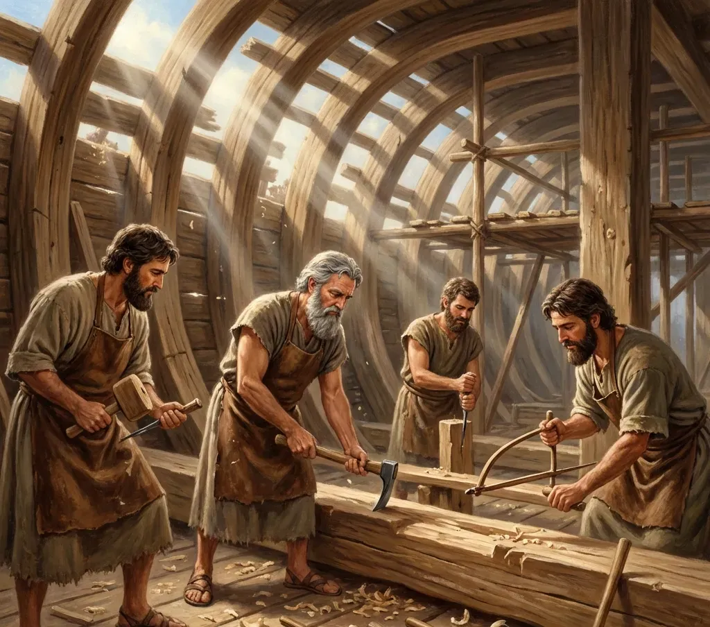 Noah building the Ark