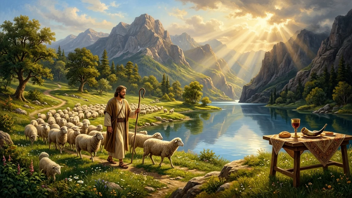 சங்கீதம் 23: மரண இருளின் பள்ளத்தாக்கில் நல்ல மேய்ப்பரின் பராமரிப்பும் நிரம்பி வழியும் பாத்திரமும்
