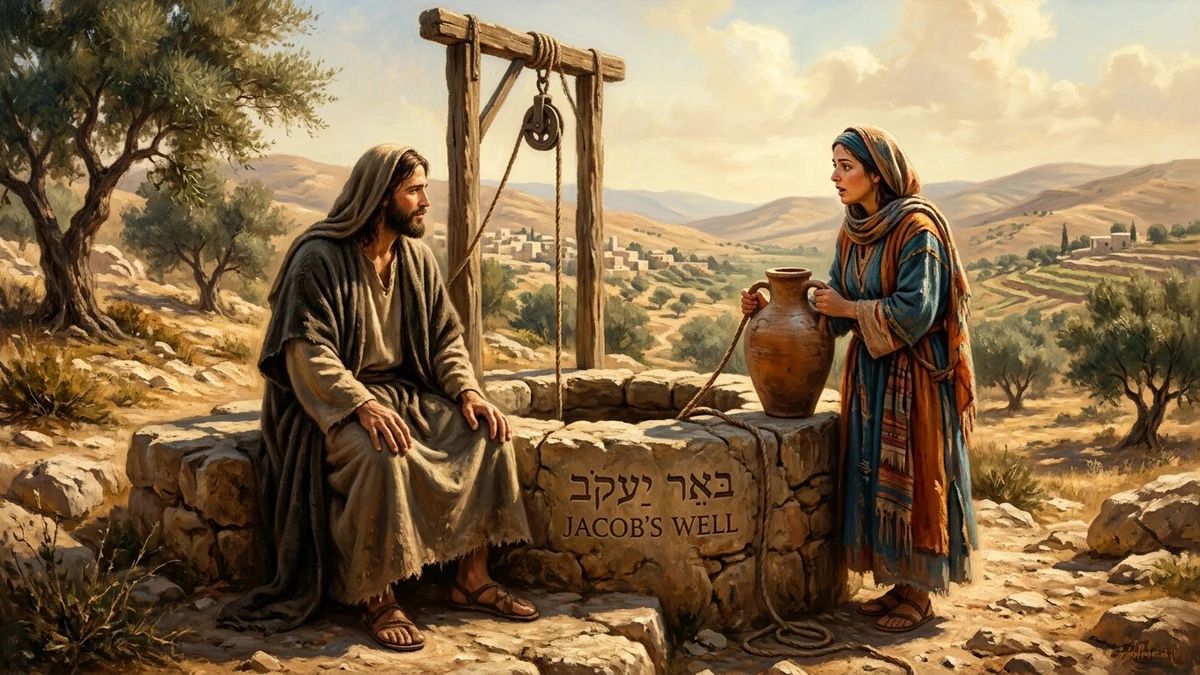The Samaritan Woman at Jacob's Well: Living Water & Worship in Spirit and Truth - John 4:1–42 | Bible Hunger
