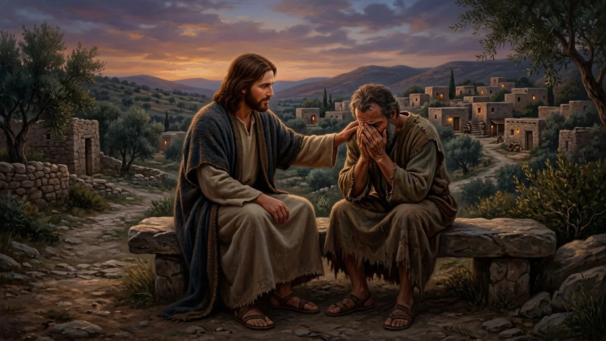 Hagar Meeting the Angel of the Lord at the Desert Spring - El Roi