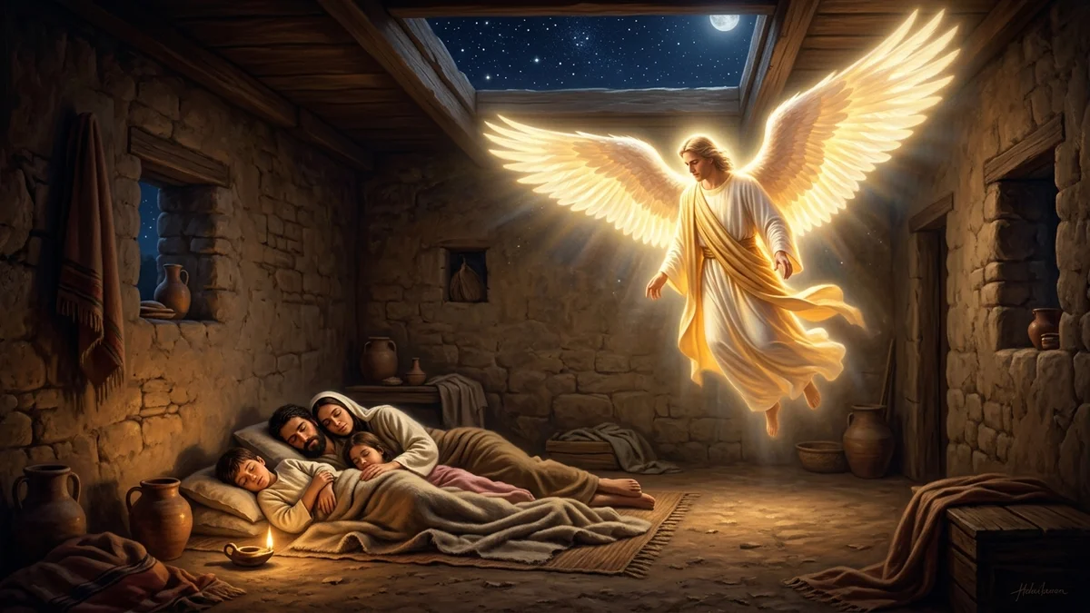 David Resting Safely in God's Peace Under the Midnight Stars