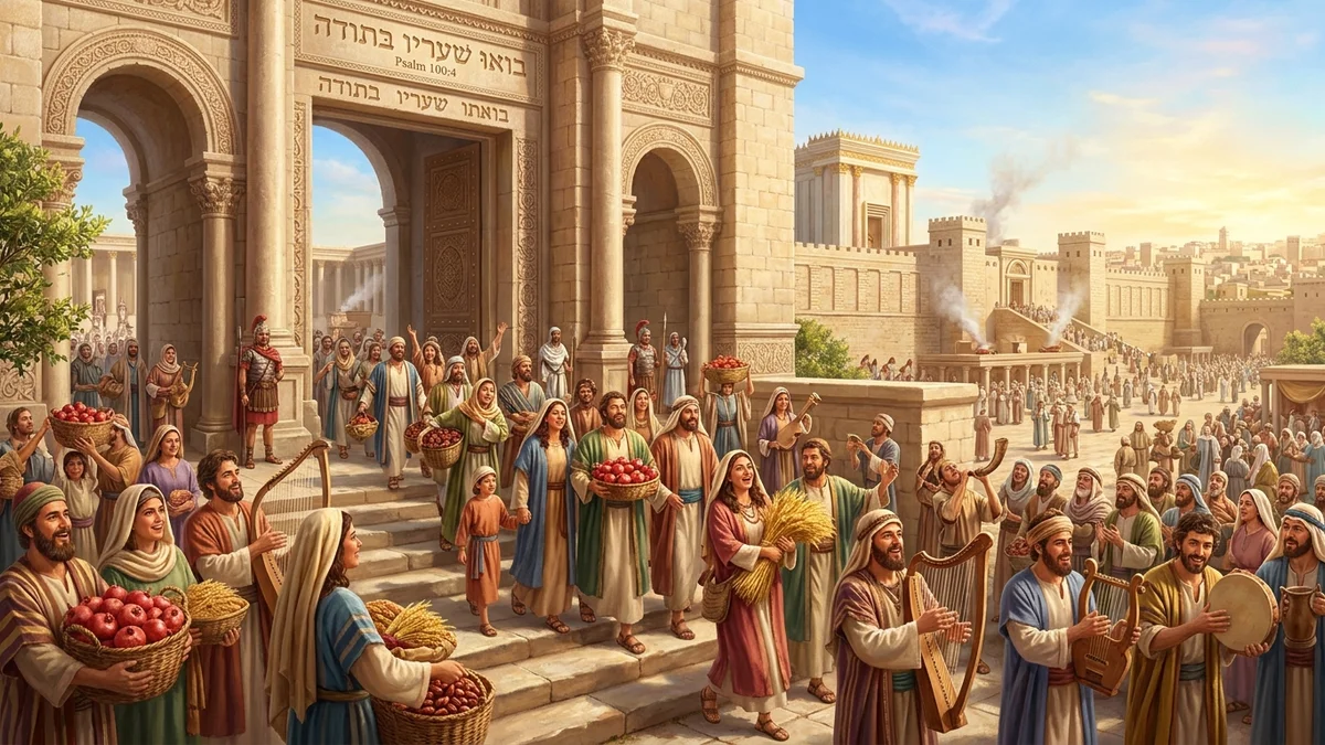 David and the Levites Bringing the Ark of God with Thanksgiving and Lyres